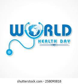 Creative World Health Day Greeting Stock Vector 