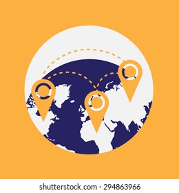 creative world. people communication and technology - vector illustration
