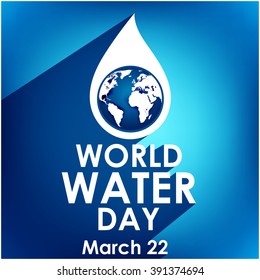 Creative World Water Day 22 March.vector