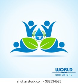 Creative World Water Day Greeting stock vector

