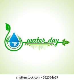 Creative World Water Day Greeting stock vector
