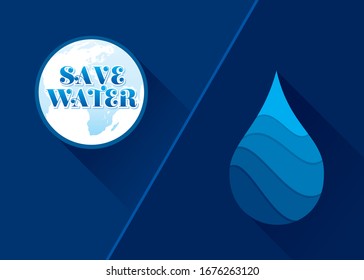 creative world water day illustration banner design
