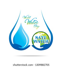 creative world water day poster or banner design, save water concept design