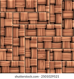 Creative woven texture in the form of parquet, vector eps 10