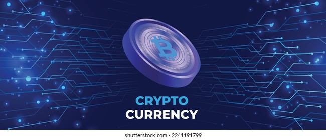 Creative Wrapped Bitcoin WBTC block chain technology based cryptocurrency coin banner and background vector illustration. ten famous cryptocurrency coins 3D flying artwork with texts , Vector