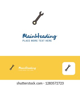 Creative Wrench  Logo Design. Flat color Logo place for Tagline. Vector Illustration