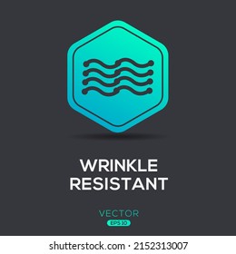 Creative (Wrinkle resistant) Icon, Vector sign.