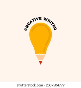 Creative Writer-Logo-Ideen mit Stift und Stift
