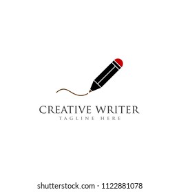 creative writer, pen logo design
