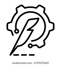 Kreatives Schreiben Ai Icon - Schwarze Umrisssymbole Stil für künstliche Intelligenz und KI-Technologie