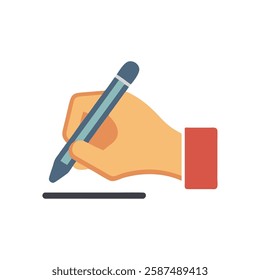 Creative Writing Hand Icon for Learning