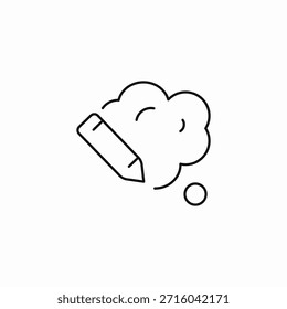 Icono de ideas de escritura creativa signo Vector