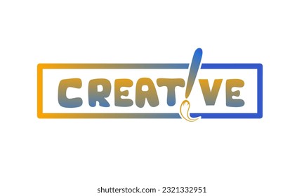 creative writing, creative logo writing, creative abstract writing logo