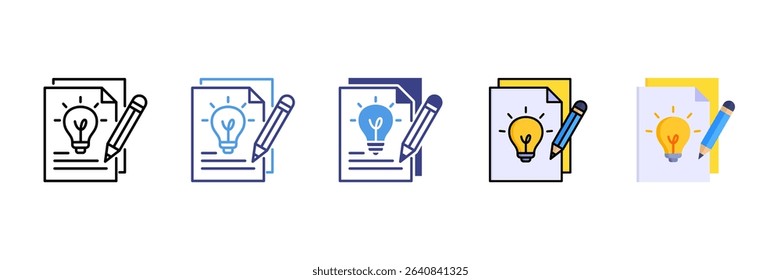 Creative Writing Multi Style Icon Set