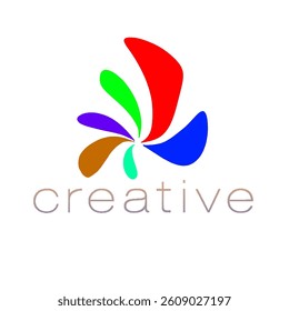 creative writing with some colorful paint drops without background