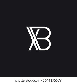 Creative X and B Letter Combination Logo, Stylish Corporate Symbol.