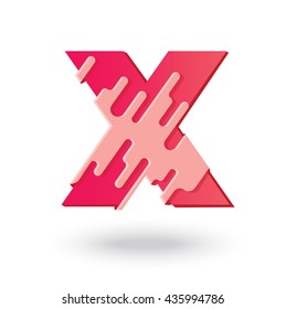 Creative X Letter design vector template. Abstract Editable Colorful Alphabet. Type Characters Logotype symbols.