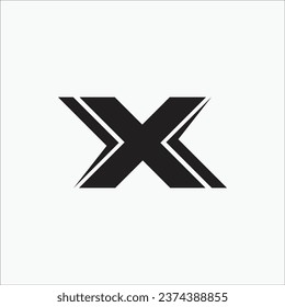 Creative X-Buchstaben flach auffällig moderne Marke einzigartiges Logo-Design