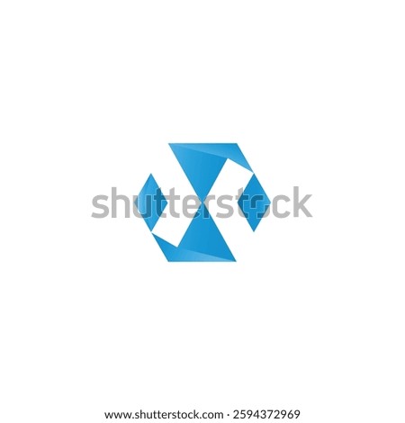 Creative X letter hexagon concept logo design idea