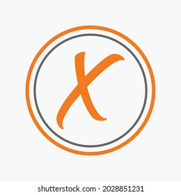 creative X letter logo design