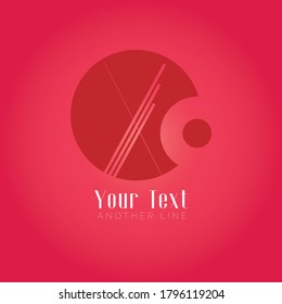 Creative X Letter, X o Logo circle Logo Design Template for Corporate, Media Channels, App Icon. | Red Gradient Background | Red