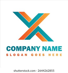 Creative X Letter Vector Paper Roll Logo, Stylish Cut Lines Logo Sign X Letter, X Character Logo Symbol