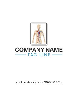 diseño de logotipo de medicina de rayos X creativo