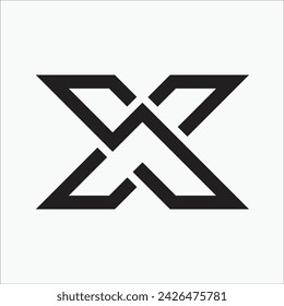 Creative X o XA o AX o XAS o ASX o SXA monograma inicial de la marca moderna diseño de logotipo de estilo único
