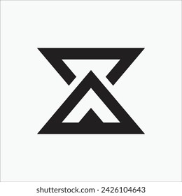 Creative XA or AX initial flat monogram modern unique simple style logo design
