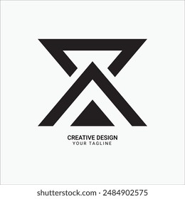Creative XA or AX initial monogram modern brand unique style logo design