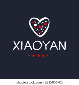 Creative (Xiaoyan) name, Vector illustration.