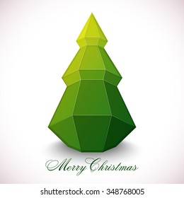 Creative Xmas Tree design on shiny background for Merry Christmas celebration.