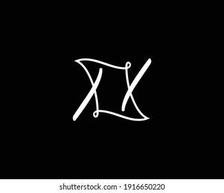 Design-Vektorgrafik-Vorlage für kreative XX-Buchstaben