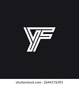 Creative Y and F Letter Combination Logo, Stylish Corporate Symbol.