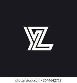 Creative Y and L Letter Combination Logo, Stylish Corporate Symbol.