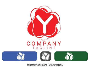 Creative Y letter logo and icon design template