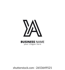 Criativo Y e uma letra Monograma Logo Design. Modelo de vetor inicial.
