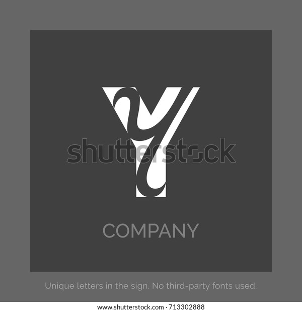 Creative Y Letter Vector Sign Design Stock Vector (Royalty Free) 713302888