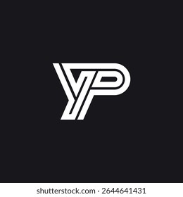 Creative Y and P Letter Combination Logo, Stylish Corporate Symbol.