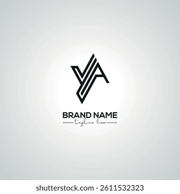 Creative YA AY Lettermark Logo Design for Corporate Branding.