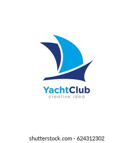Creative Yacht Concept Logo Design Template
