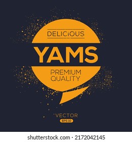Creative (Yams) logo, Yams sticker, vector illustration.