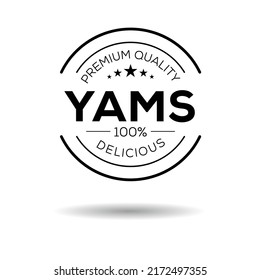 Creative (Yams) logo, Yams sticker, vector illustration.