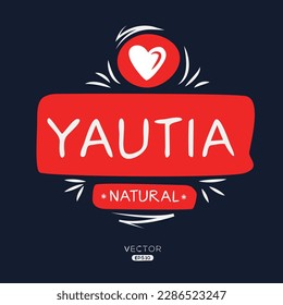 Creative (Yautia), Yautia label, vector illustration.