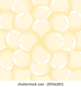 Creative yellow background with bubbles. Vector abstract illustration.