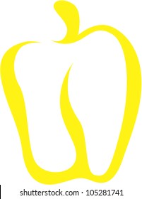 Creative Yellow Bell Pepper Icon