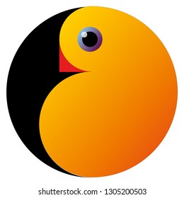 creative yellow bird logo design