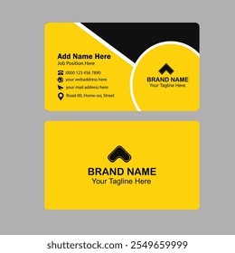 creative yellow and black business card