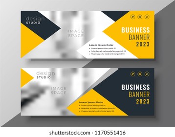 creative yellow business banner template