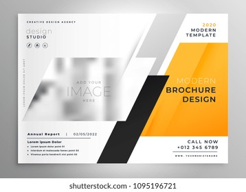 creative yellow business brochure flyer presentation template